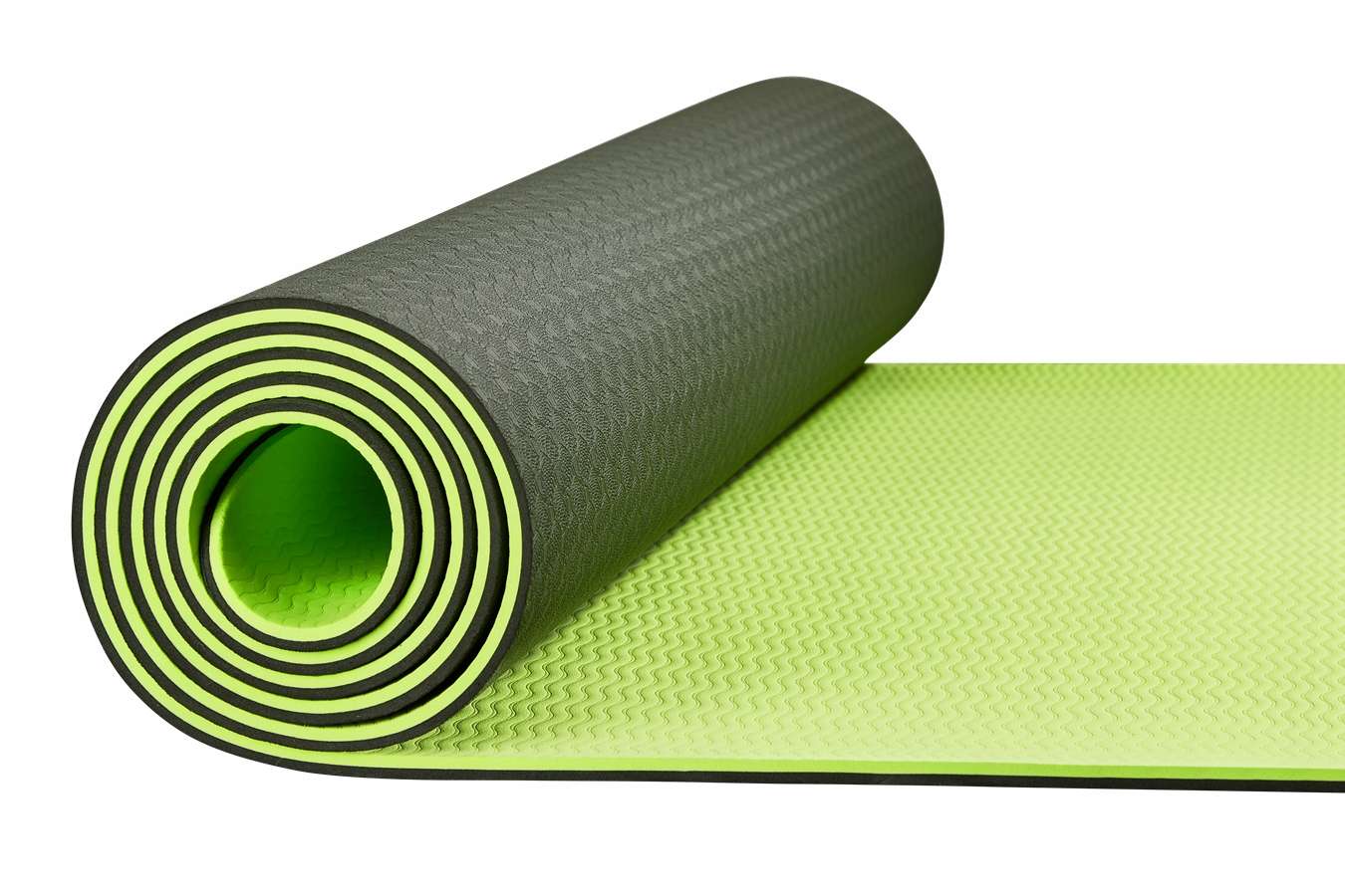Коврик, мат для йоги и фитнеса 4FIZJO Tpe 6 мм 4FJ0032 Black-Green SKL41-227907