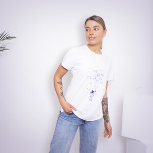 Женская футболка Teamv Space Белая M