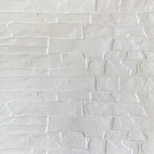 Самоклеящаяся декоративная 3D панель белый камень 600х600х5мм (189)