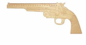 Лінійка-пістолет "Colt Python 357" 20 см, дерев'яна