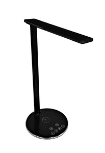 Настольная ЛЕД лампа с беспроводной зарядкой Qi (Чи) Чёрная
