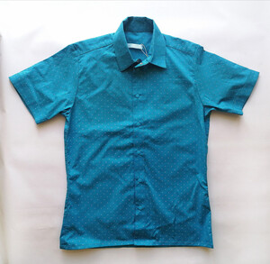 Рубашка приталенная на кнопках для мальчика, SmileTime Touch 140, Бирюзовый