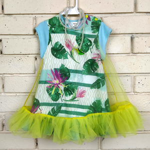 Платье с фатином и бусами PaMaYa 9-60 80-86 см  