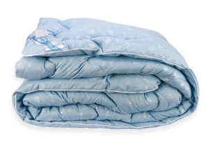 Одеяло Лебяжий Пух Leleka-Textile Полуторный 140х205 Голубой Вензель SKL53-276676