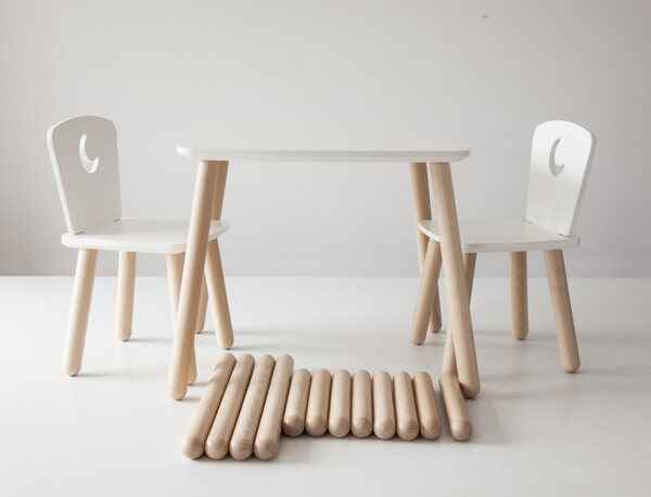 Комплект детский столик и 2 стула с дополнительными ножками №2 №2