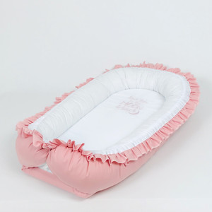 Кокон – гнёздышко с непромокаемым матрасом и ортопедической подушкой BabySoon Пыльная роза