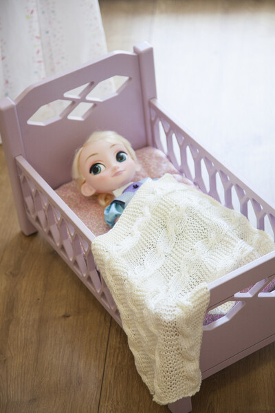 Деревянная кукольная кроватка пудровая №2 №2 №2 №2