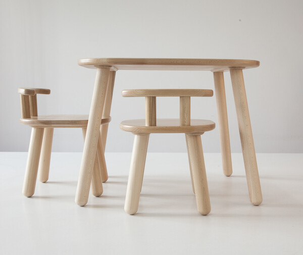 Комплект стол и 2 стула детских 2-4 года, натуральный бук №2 №2