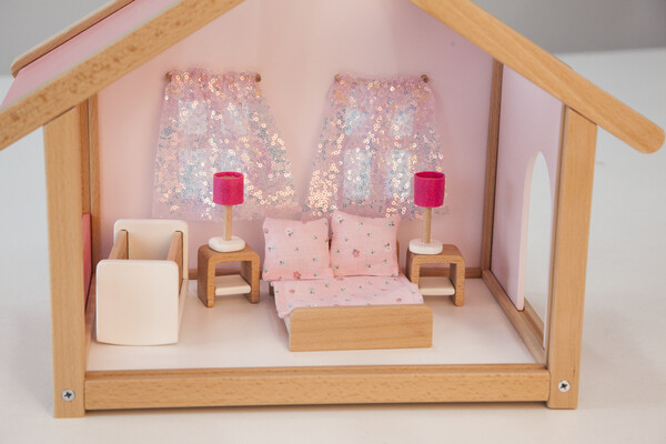 Мебель для кукольного домика спальня розовая №2 №2 №2 №2