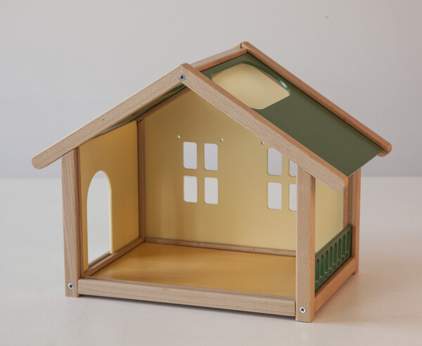Деревянный мини кукольный домик зеленый №2 №2 №2