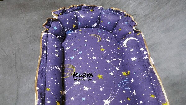 Кокон-гніздечко для новонароджених Космос і зірки 0-18 міс. Kuzya Production  №2 №2 №2 №2 №2