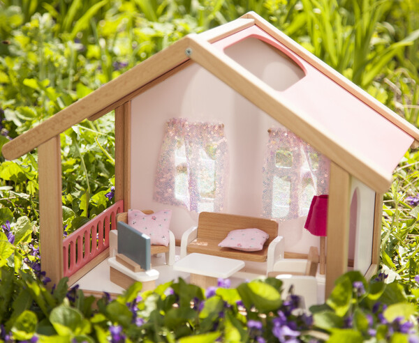 Деревянный мини кукольный домик с мебелью гостиная №2 №2 №2 №2 №2 №2
