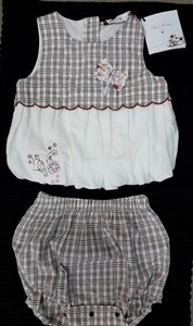 Летний костюм для девочки(туника + трусики) pomme framboise paris