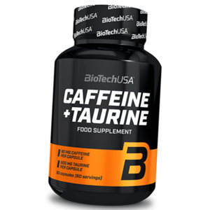 Кофеин и Таурин, Caffeine+Taurine, BioTech (USA)  60капс (11084010)