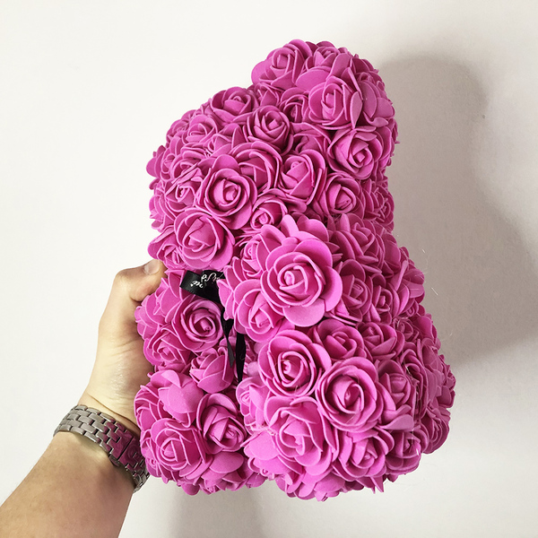 Кращий подарунок: ведмедик з штучних 3D троянд 25 см. №2 №2 №2