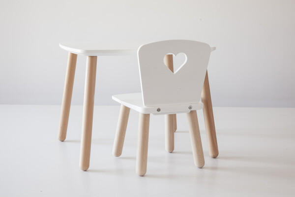 Комплект стол и стул детский 2-4 года, белый №2 №2 №2