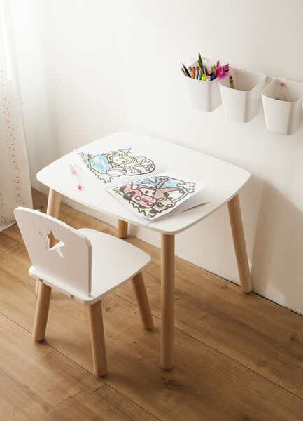 Комплект стол и стул детский 2-4 года, белый №2 №2 №2 №2
