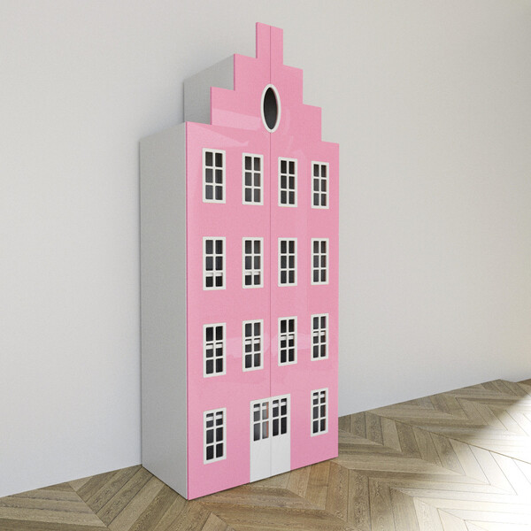 Детский шкаф Амстердам Dutch розовый №2