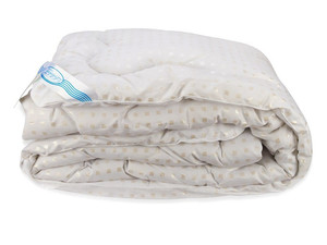 Одеяло Лебяжий Пух Leleka-Textile Евро 200х220 Белое в квадратик SKL53-239867